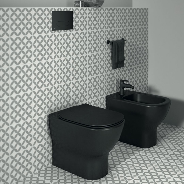 Ideal Standard Prosys Oleas Механическая панель смыва, двойной смыв, цвет: черный матовый