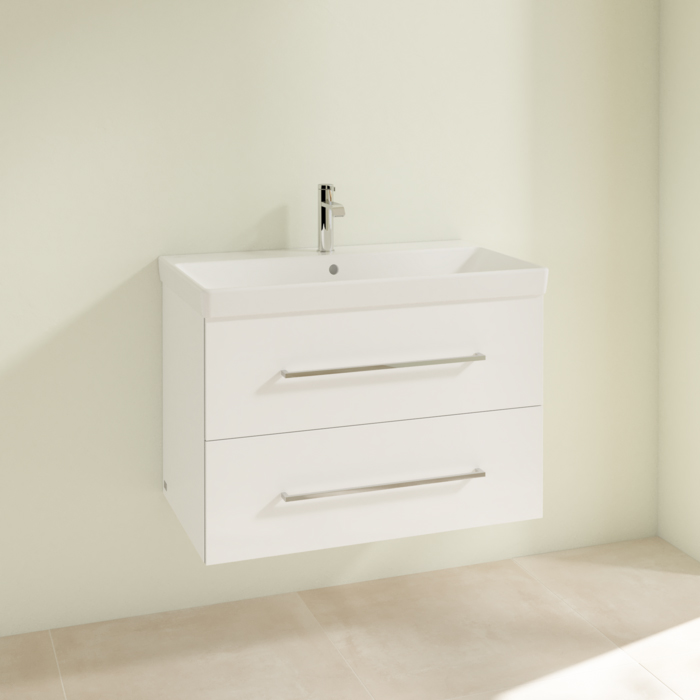 Villeroy & Boch Avento, Тумба с раковиной, подвесная, 76х52х44.7см, цвет: белый