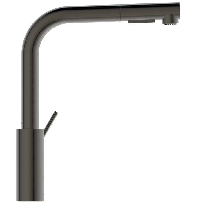 Ideal Standard Gusto Смеситель для кухни, на 1 отв., с высоким вытяжным изливом, цвет: PVD Magnetic Grey