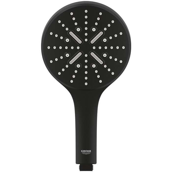 Grohe Rainshower SmartActive 130 Ручной душ, 3 режима, цвет: фантомный чёрный