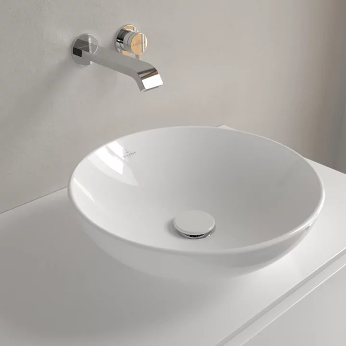 Villeroy&Boch Loop&Friends Раковина 42х42см., накладная, без отв., без перелива, цвет: альпийский белый