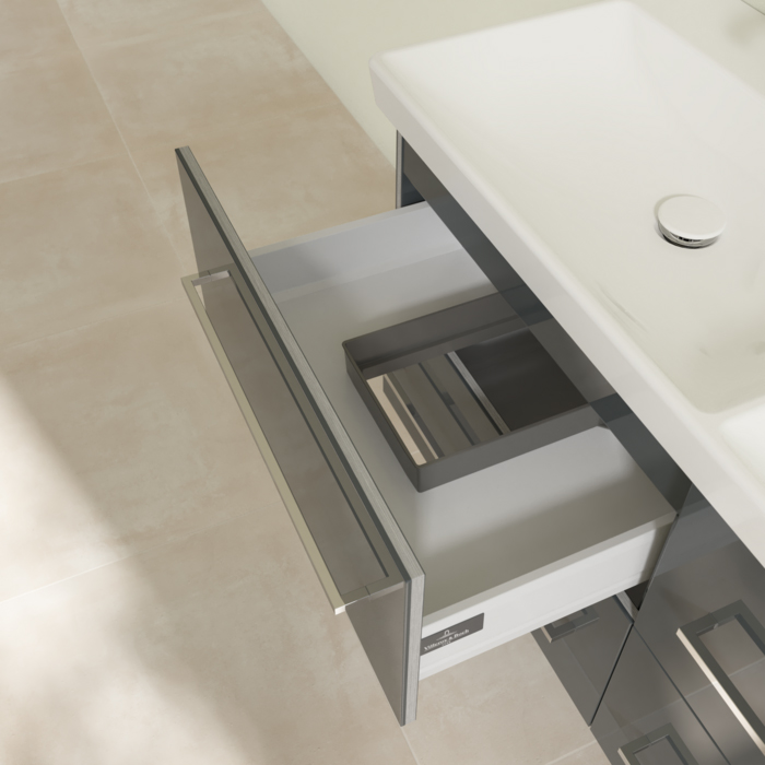 Villeroy & Boch Avento, Тумба с раковиной, подвесная, размер 118x51.4x45.2см., цвет: серый
