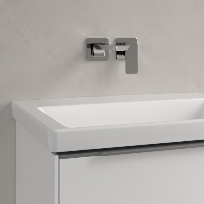 Villeroy&Boch Subway 3.0 Раковина 65х47х16.5см., без отв., подвесная, с антигрязевым покрытием CeramicPlus, без перелива, цвет: альпийский белый