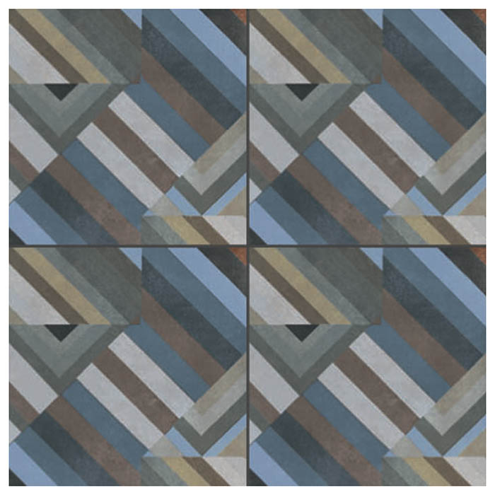 Mutina Azulej Керамогранит 20x20см, универсальный, глазурованный, цвет: prata grigio