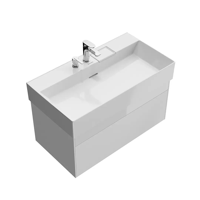 Kerama Marazzi Logica Тумба 86.8x46x40.3см., подвесная, 2 ящика, цвет: белоснежный