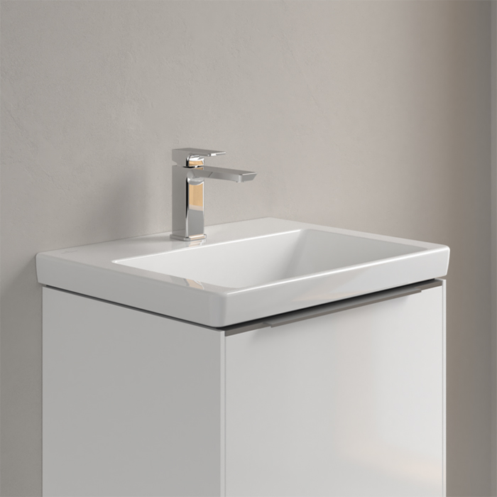Villeroy&Boch Subway 3.0 Раковина 55х44х16.5см., 1 отв., подвесная, без перелива, цвет: альпийский белый