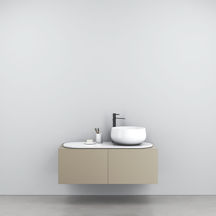 Cielo Delfo Тумба подвесная, с раковиной и столешницей, 113х52хh52см, цвет: Avena