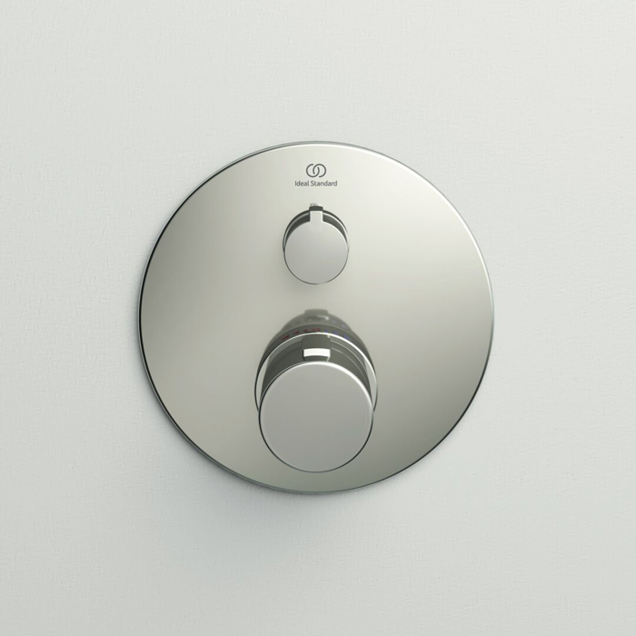 Ideal Standard Ceratherm Т100 Смеситель для душа, встраиваемый, термостатический, без душевого гарнитура, цвет: PVD Silver Storm (Серебряный Шторм)