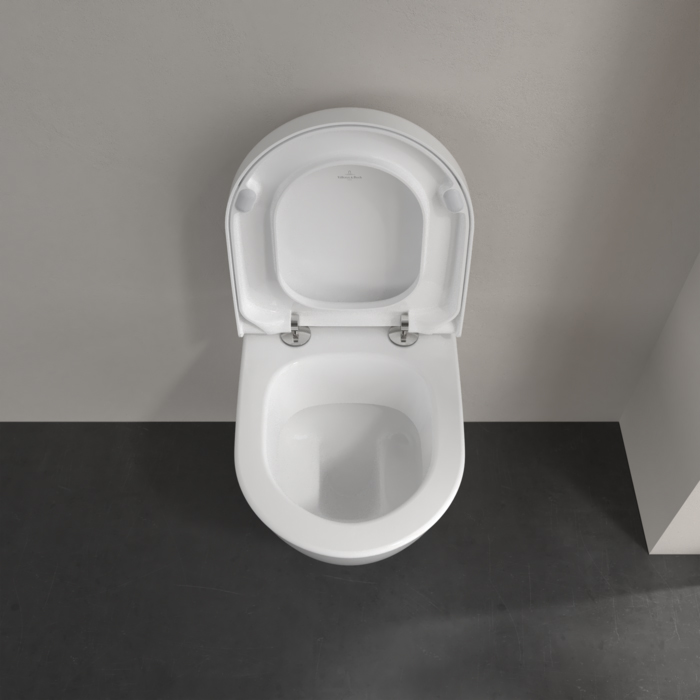 Villeroy&Boch Subway 2.0, Унитаз подвесной, горизонтальный выпуск, 35.5x48см, с антигрязевым покрытием CeramicPlus, цвет: белый