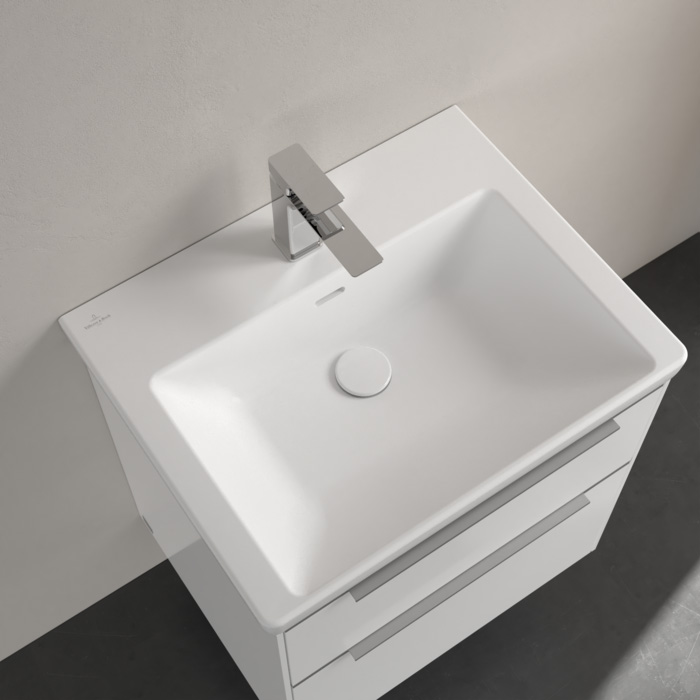Villeroy&Boch Subway 3.0 Раковина 60х47х16.5см., 1 отв., подвесная, CeramicPlus, с переливом, цвет: белый камень