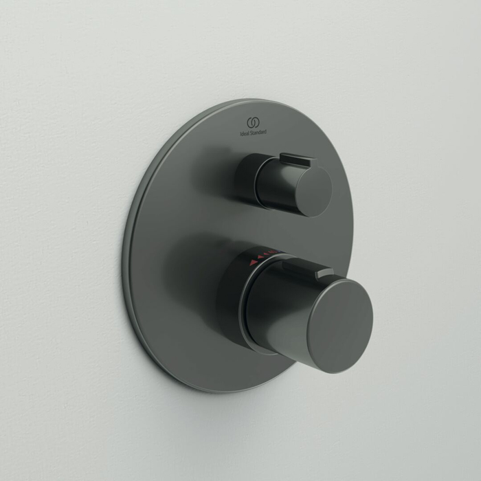 Ideal Standard Ceratherm T100 Смеситель для душа, встраиваемый, термостатический, для монтажа с комплектом EASY-BOX A1000NU, цвет: PVD Magnetic Grey