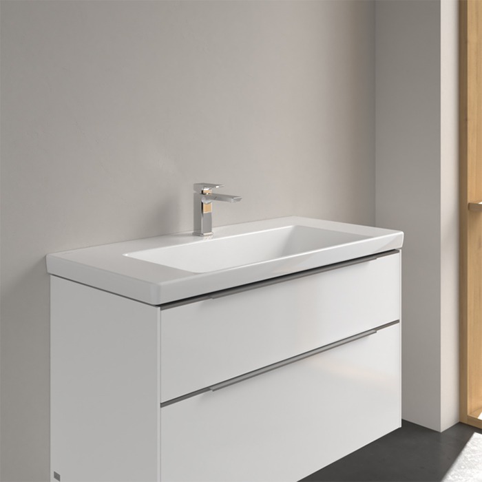 Villeroy&Boch Subway 3.0 Раковина 100х47х16.5см., 1 отв., подвесная, без перелива, цвет: альпийский белый