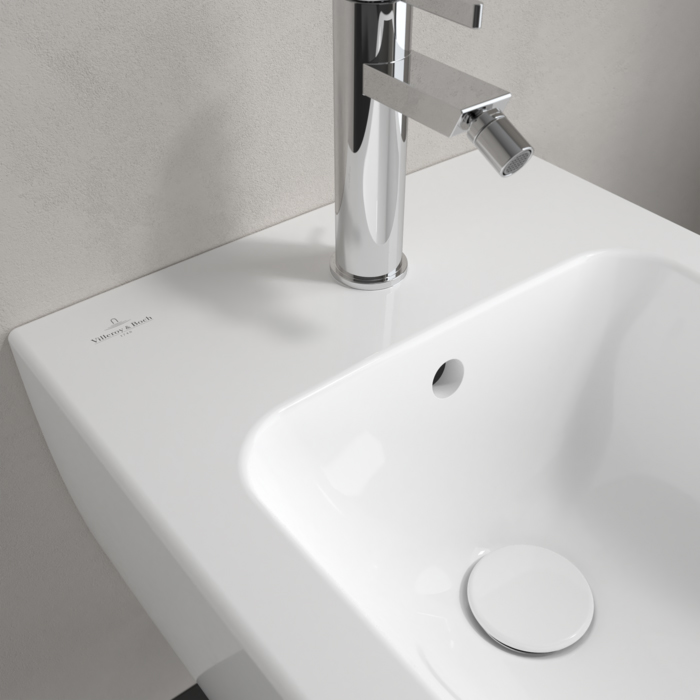Villeroy&Boch Venticello Биде подвесное 37.5х56х28.5см., 1 отв., с донным клапаном, цвет альпийский белый