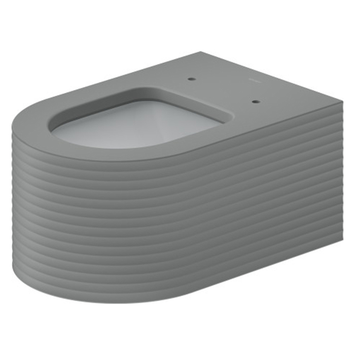 Duravit Millio Унитаз подвесной, 37x57см., декор "Grooves", крепление в компл., цвет: светло-серый матовый