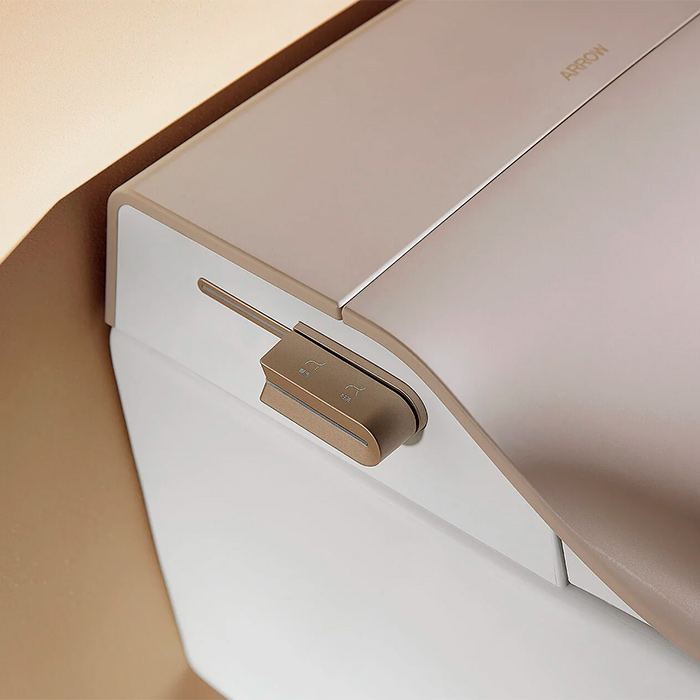 Arrow Glacier Унитаз Smart 41x60см, с функцией биде, подвесной, безободковый, клавиша смыва, EU, цвет: белый/бежевый