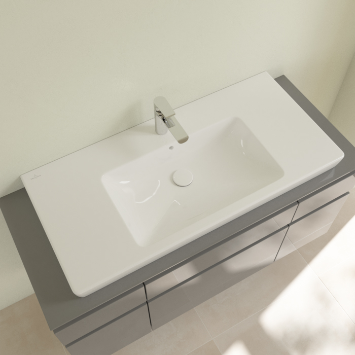 Villeroy&Boch Subway 2.0 Раковина 100х47 см, 1 отв., с переливом, настенное крепление, цвет: белый