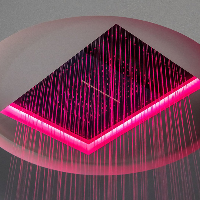 Antonio Lupi Meteo Встраиваемый верхний душ 52x35x11см, с LED подсветкой, цвет: белый