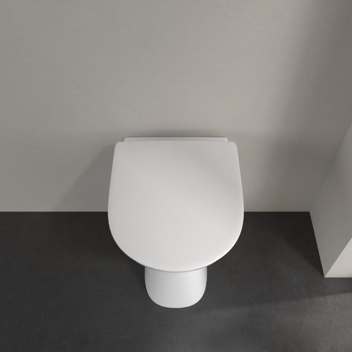 Villeroy&Boch Vicare Унитаз 36х49х46см., напольный, горизонтальный смыв (с полкой), DirectFlush, цвет: альпийский белый