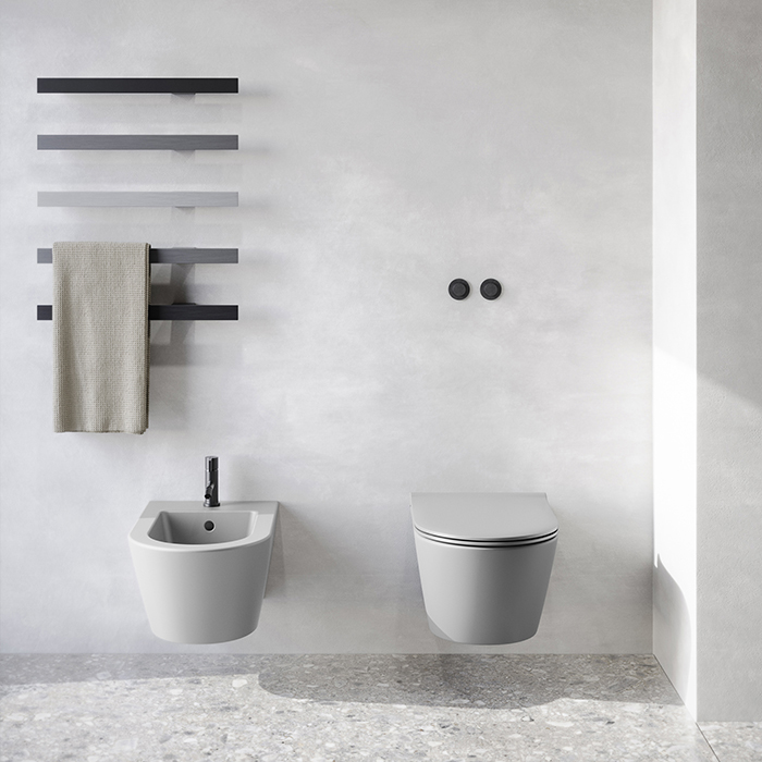 Catalano Zero Биде подвесное 55x35см, с 1 отв., цвет: Cemento Satinato
