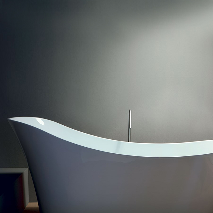 Kerasan Waldorf Ванна 167x82x65см., отдельностоящая, акриловая, в комплекте со сливом Clic-clac, цвет: белый