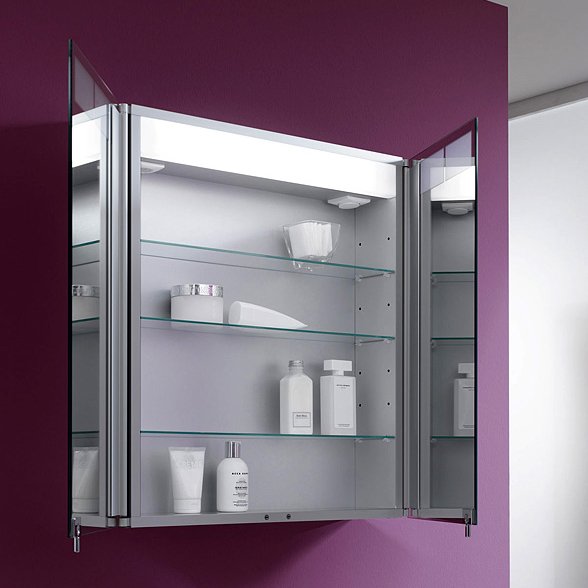 Keuco Royal T1 Зеркальный шкаф с подсветкой 66.5x70x14.3см, подвесной, цвет: зеркало