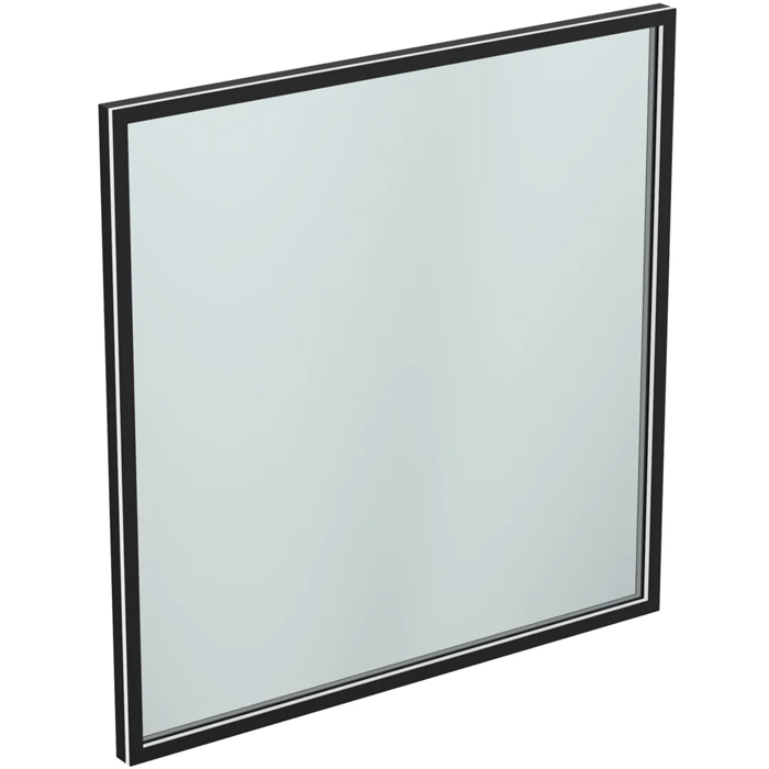 Ideal Standard Conca Квадратное зеркало 100x100см, диаметральная светодиодная подсветка, цвет: черный