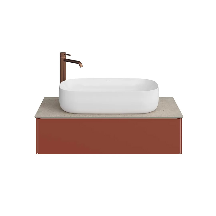 Kerama Marazzi Magica Тумба 88.4х48.5х22см., подвесная, 1 ящик, цвет: венецианский красный матовый
