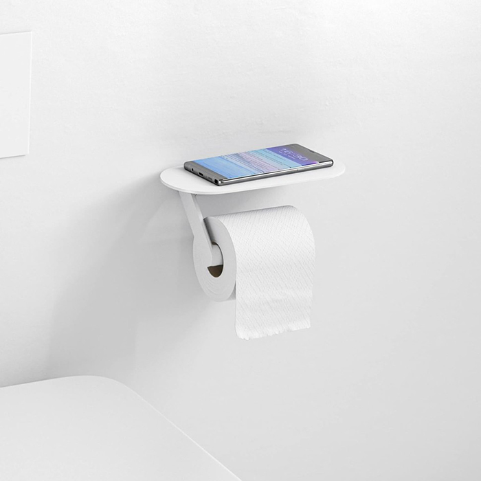 Hansgrohe WallStoris Держатель туалетной бумаги с полкой, подвесной, цвет: белый матовый