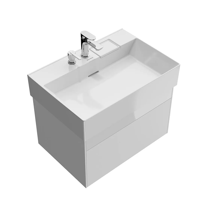 Kerama Marazzi Logica Тумба 67x46x40.3см., подвесная, 2 ящика, цвет: белоснежный
