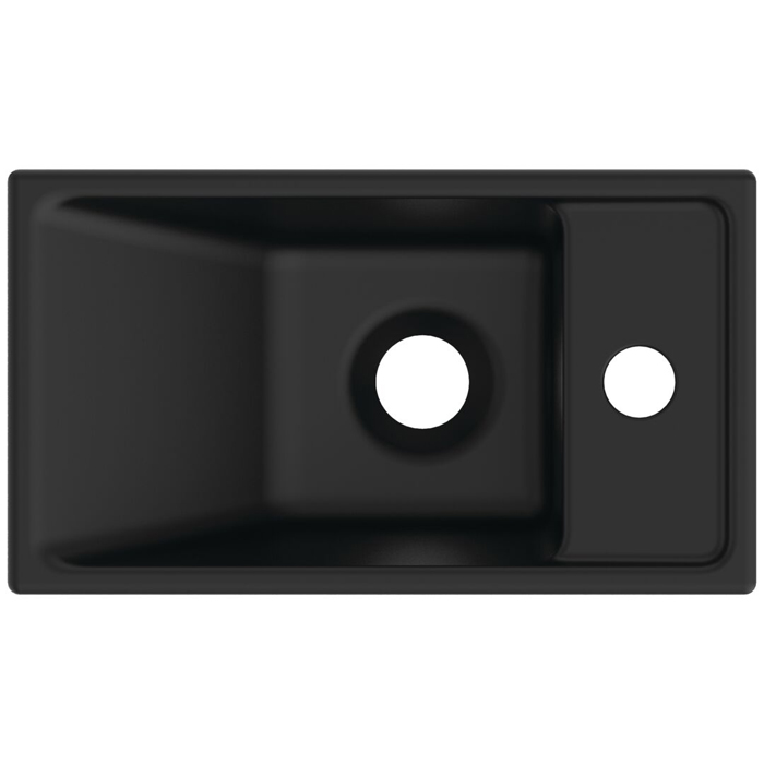 Ideal Standard i.life S Раковина 37x21xh12см, подвесная, с 1 отверстием, Dx, без перелива, цвет: чёрный матовый