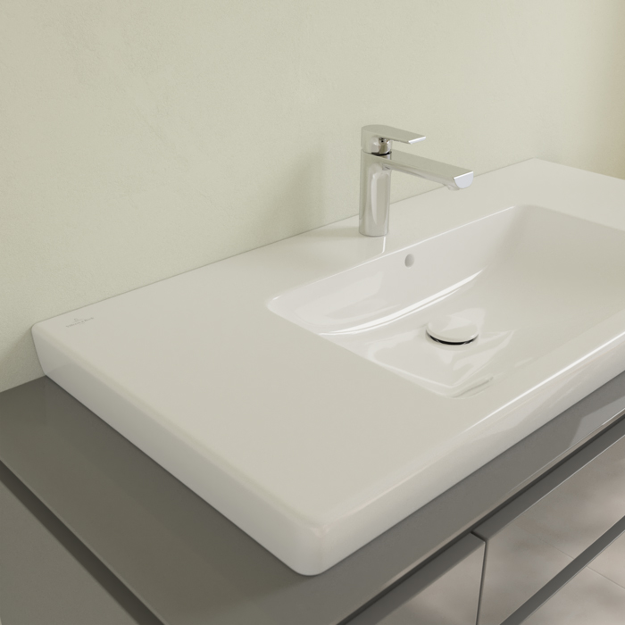 Villeroy&Boch Subway 2.0 Раковина 100х47 см, 1 отв., с переливом, настенное крепление, цвет: белый