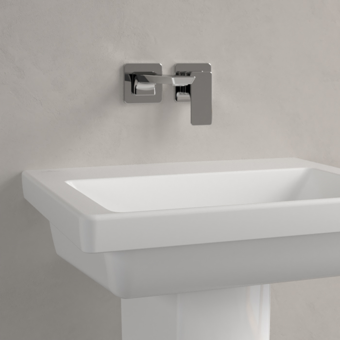 Villeroy&Boch Subway 3.0 Раковина 55х44х16.5см., без отв., подвесная, CeramicPlus, без перелива, цвет: белый камень