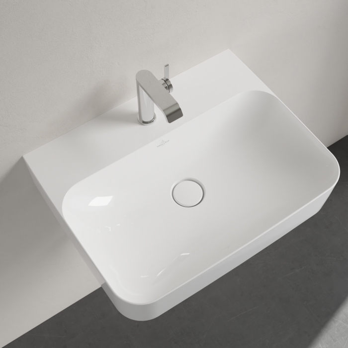 Villeroy&Boch Finion Раковина 60х47 см, 1 отв., с переливом, с антигрязевым покрытием CeramicPlus, цвет: белый