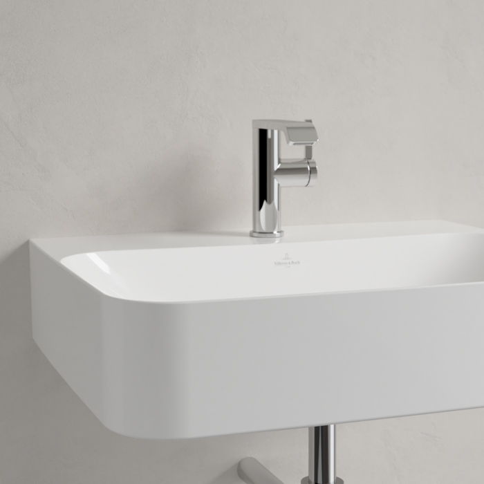 Villeroy&Boch Finion Раковина 60х47 см, 1 отв., с переливом, с антигрязевым покрытием CeramicPlus, цвет: белый
