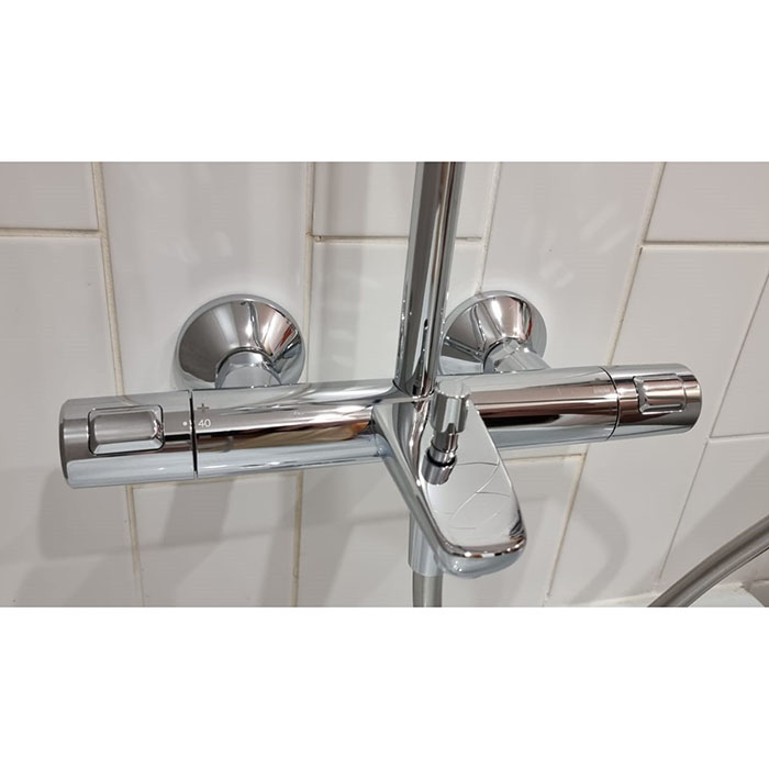 Ideal Standard Ceratherm T25 Душевая система с термостатическим смесителем, верхним душем Ø20см., держателем, лейкой для душа и шлангом 160см., цвет: хром