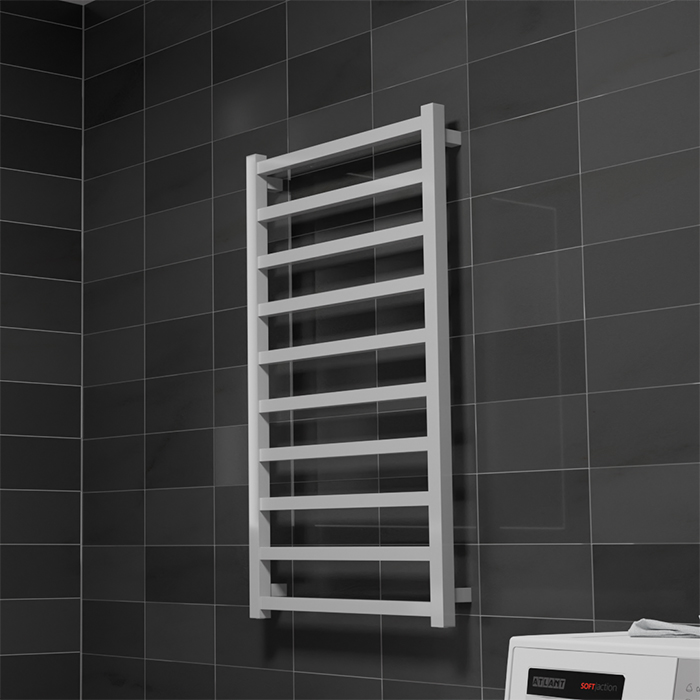 Neoinox Quadro Полотенцесушитель 75x45см, водяной для ГВС, цвет: белый матовый