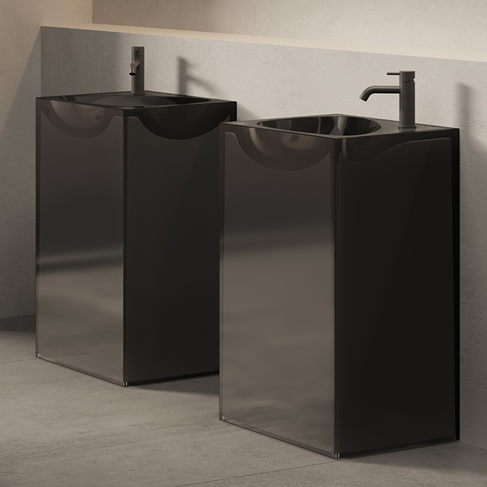 Dea Design Pedestal Basin Раковина напольная 49x45хh88см, цвет: smoky black