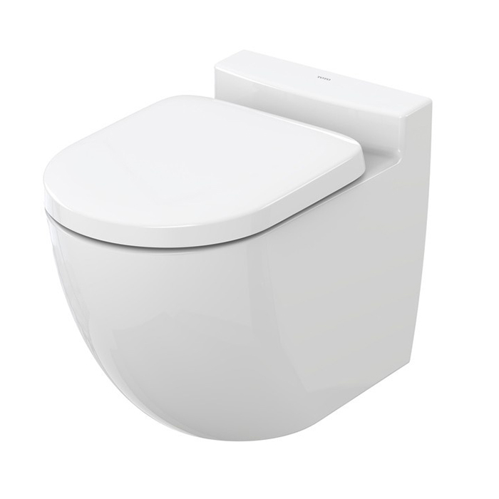 TOTO NC Унитаз 38x63см., приставной, безободковый, Tornado Flush, CeFiONtect, цвет: белый
