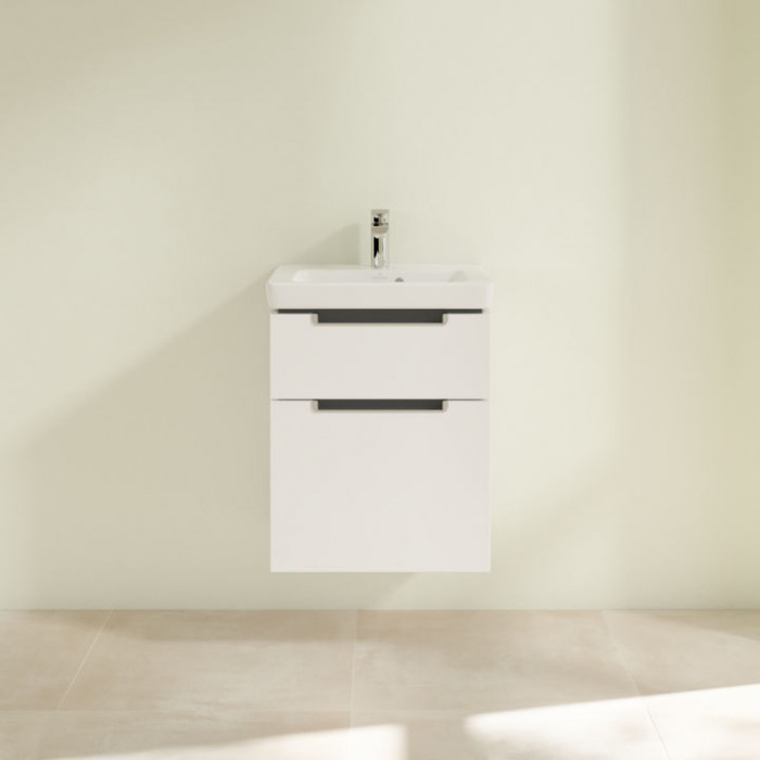 Villeroy&Boch Subway 2.0, Тумба подвесная под раковину, 1 контейнер для аксессуаров L, 2 выдвижных отделения, 48.5x 59x38см.,
