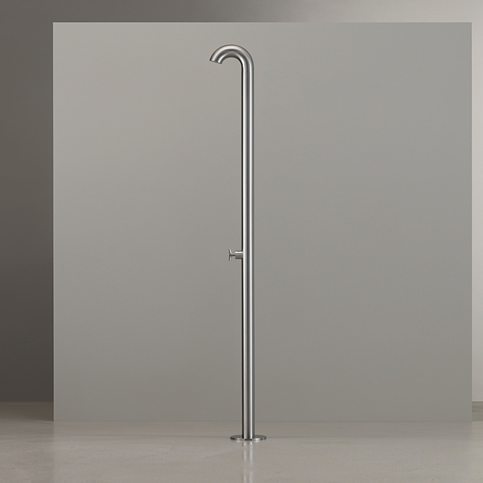CEA Design BOLD Душевая колонна со смесителем прогрессивным и верхним душем, напольная, Aerated rain jet, цвет: нержавеющая сталь