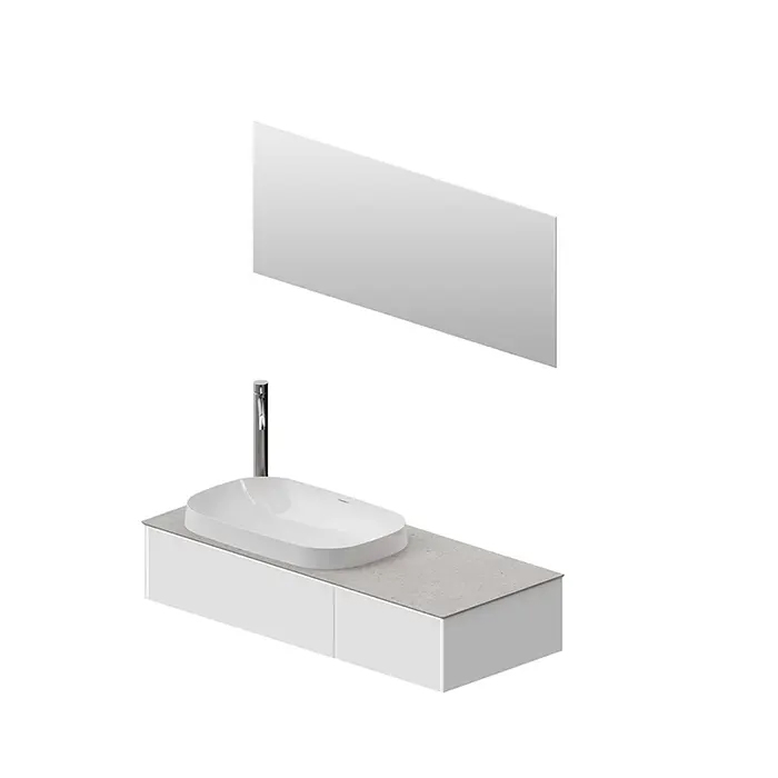Kerama Marazzi Magica Тумба 115.4х48.5х22см., подвесная, 2 ящика, цвет: утренний серый матовый
