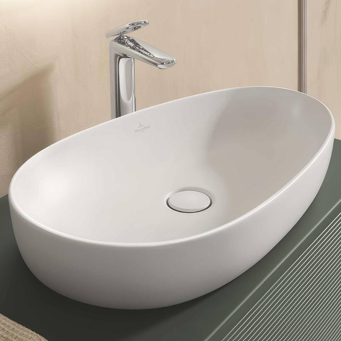 Villeroy&Boch Antao Раковина 65x40см, для установки на столешницу, CeramicPlus, без перелива, цвет: альпийский белый