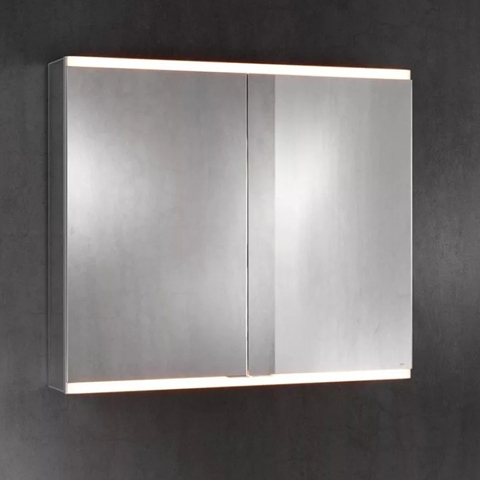 Keuco Royal Modular 2.0 Зеркальный шкаф 80x70x12см., подвесной, LED подсветка, цвет: алюминий серебристый анодированный