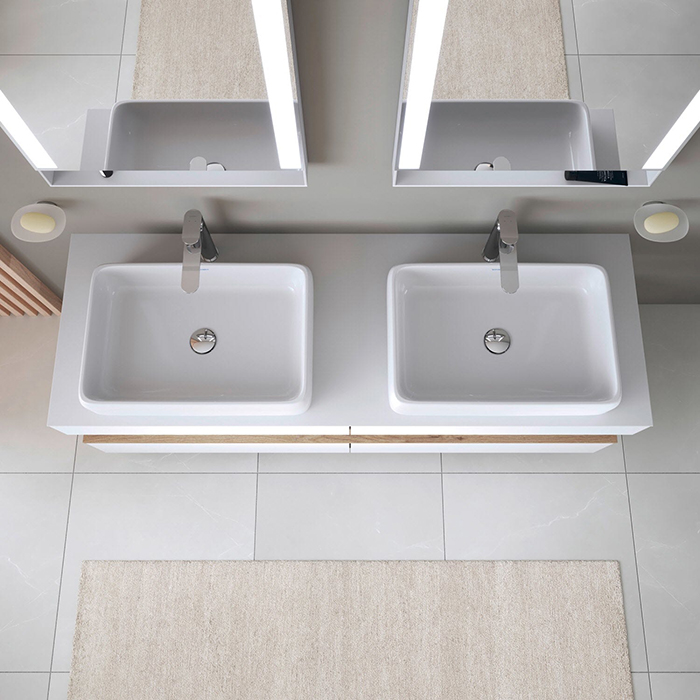 Duravit Qatego Раковина 56x40x13 см, накладная, без отв., цвет: белый