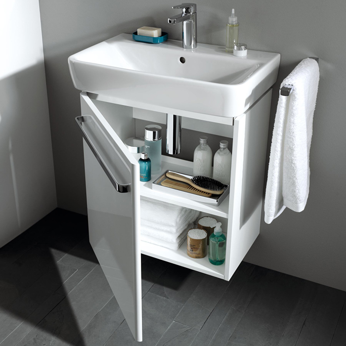 Geberit Renova Nr.1 Comprimo Тумба под раковину 60х55см., подвесная, цвет: белый матовый
