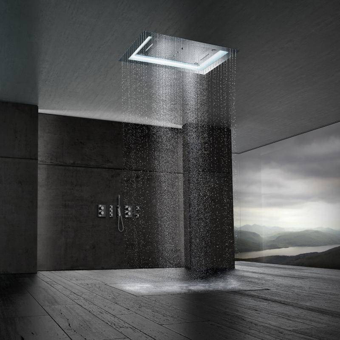 Grohe Rainshower F-Series 40" AquaSymphony Верхний душ 101.6x76.2x14.5см., потолочный, 6 режимов струи, LED-подсветка, цвет: хром
