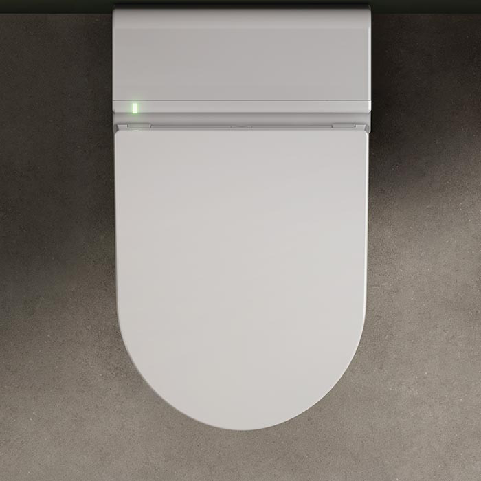 Kludi Cleantronic Унитаз подвесной, 62.5x27см, с функцией биде, пультом управления и крышкой spiralflush, цвет: белый глянцевый