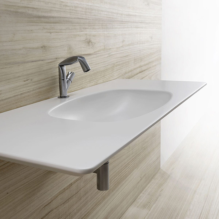Flaminia Nuda Раковина 90x48.5x14 см, 1 отв., подвесная, цвет: белый