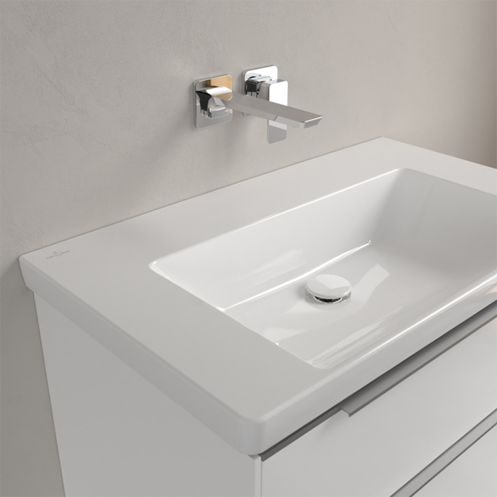 Villeroy&Boch Subway 3.0 Раковина 80х47х16.5см., без отв., подвесная, без перелива, цвет: альпийский белый