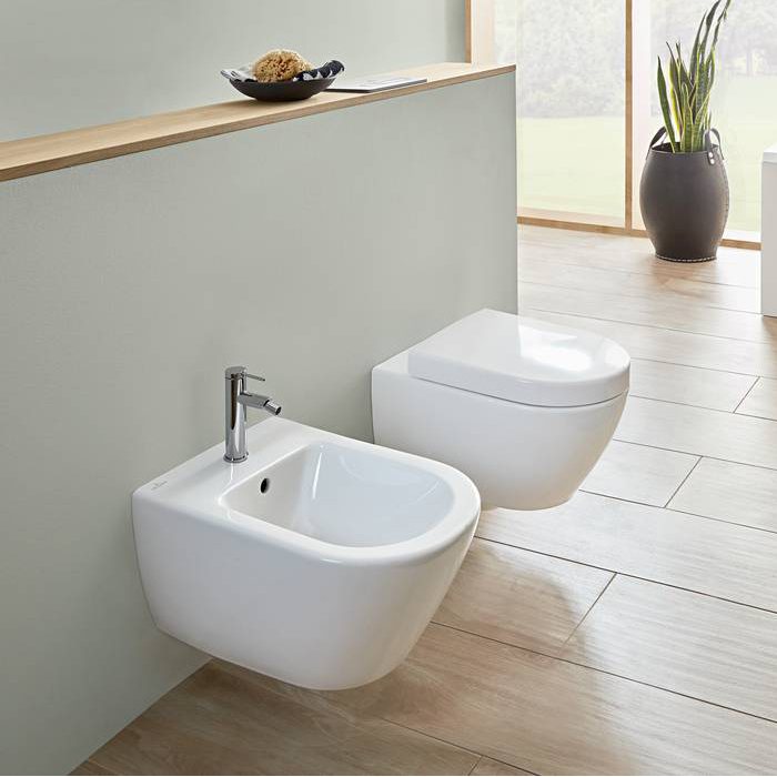 Villeroy&Boch Subway 2.0 Унитаз 36.5x37x56см., подвесной, безободковый, с антигрязевым покрытием CeramicPlus, цвет: альпийский белый